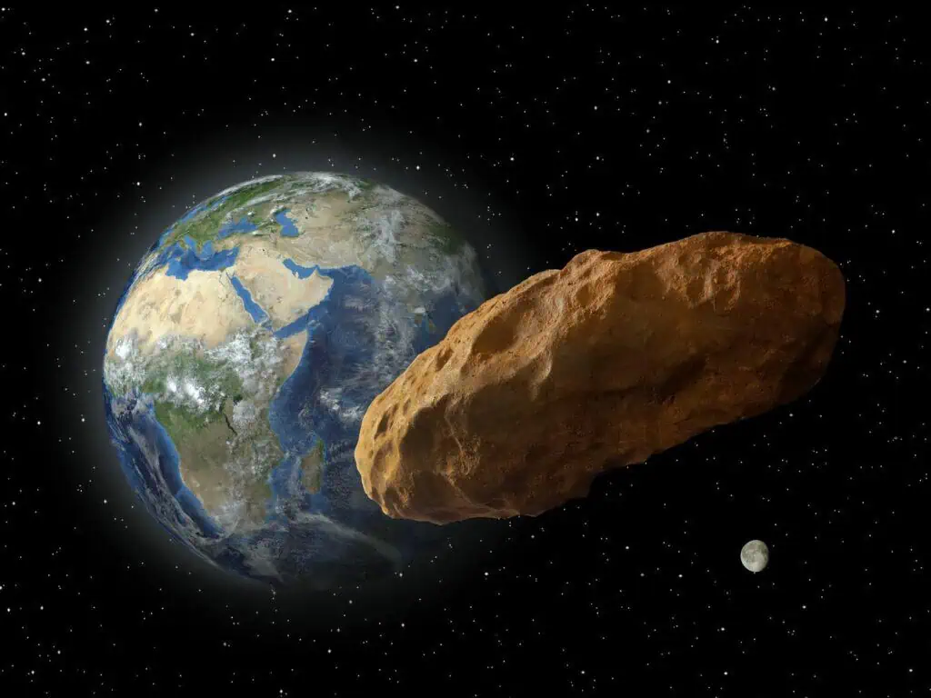 Asteroid Apophis in the artist’s impression
